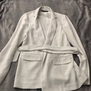 Armani Exchange White Blazer Jacket with Belt